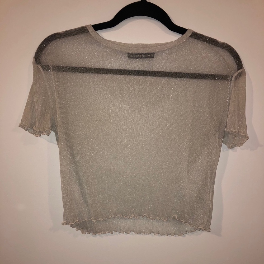 Brandy Melville Glittery sheer top